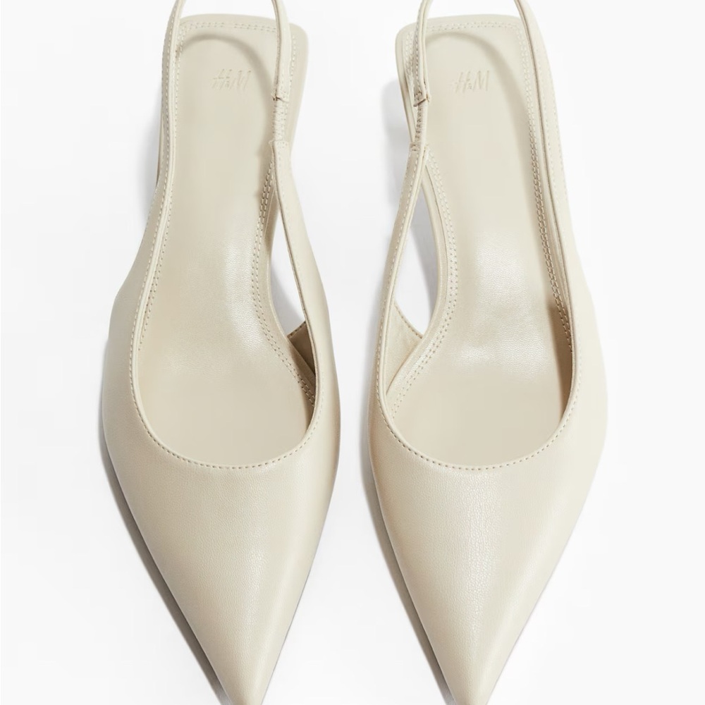 H&M Beige Slingback Pointed Heels